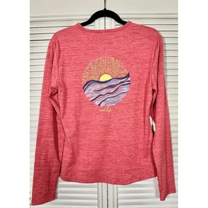 Reel Life Women's Long Sleeve Heathered Performance Active Outdoor Top Size S - Picture 1 of 8