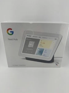 Google Nest Hub 2nd Gen -GA00516-US with google Assistant Chalk- New - Picture 1 of 9