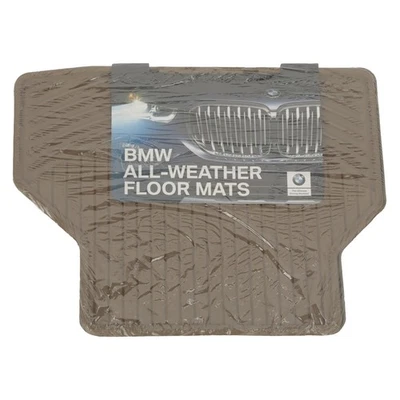 Genuine BMW 2001-2011 All Weather Rubber Floor Mats-Rear - Beige 82-55-0-305-180 - Image 1 of 2