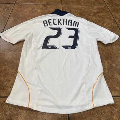Camiseta deportiva vintage 2008 Adidas MLS Los Angeles LA Galaxy David Beckham 23 para hombre Foto 1 de 4