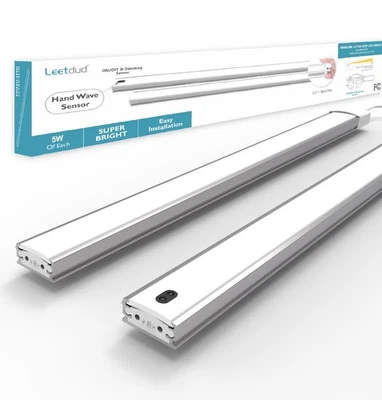 Hand Wave Under Cabinet LED Lighting Plug in, 12 Inch 2 Pcs Dimmable Linkable... - Image 1 of 4