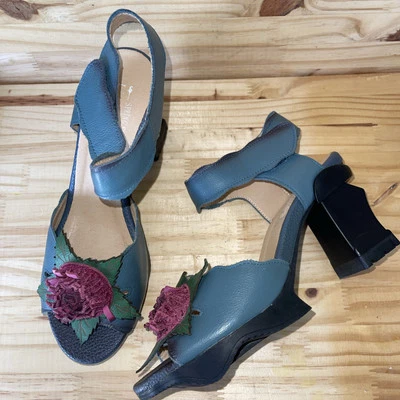 Zapato L’Artiste Believe Azul Floral Punta Abierta EU 39 US 9 Foto 1 de 4