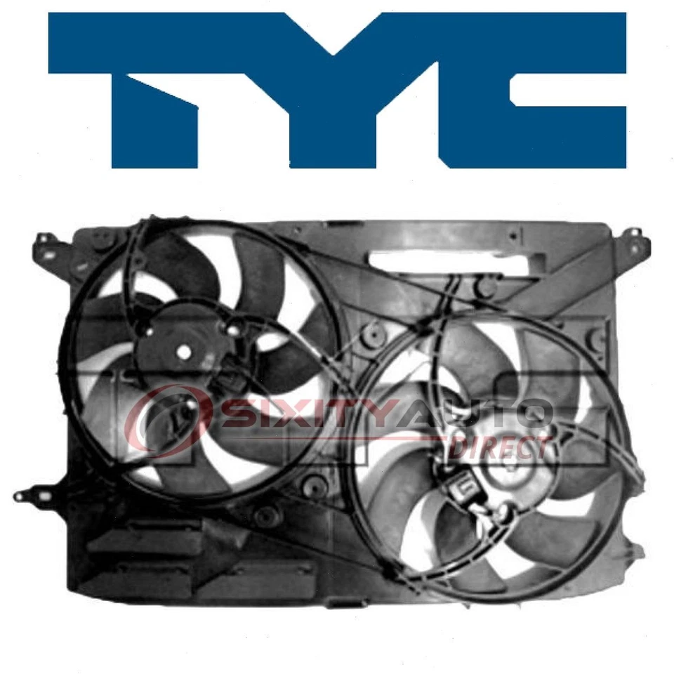 TYC Dual Radiator & Condenser Fan Assembly for 2013-2014 Ford Fusion 1.6L L4 fm Foto 1 de 4