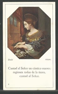 image pieuse ancianne de Santa Cecilia santino holy card estampa - Imagen 1 de 1