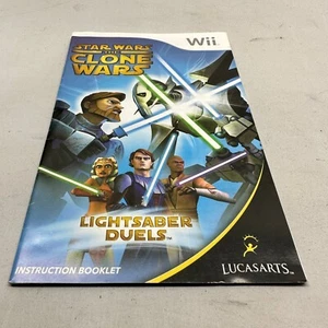 Star Wars The Clone Wars Lightsaber Duels Nintendo Wii Manual Only - Picture 1 of 2
