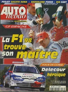 AUTO HEBDO Nr. 1136 13.05.1998 GP SPANIEN F3000 BARCELONA TOUR DE CORSE HELEM GT2 - Bild 1 von 1