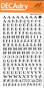 1  FOGLIO TRASFERELLI TRASFERIBILI DECADRY 81 - 6 MM NUMERI E LETTERE - Picture 1 of 1
