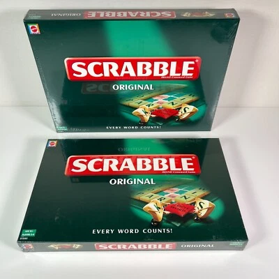Scrabble Crossword Original Board Game by Mattel (51263 & 51285) Lot of 2 * NEW! - Image 1 of 4