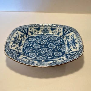 Andrea by Sadek Blue & White Floral Serving Bowl Japan 9x8 Vintage - Picture 1 of 9