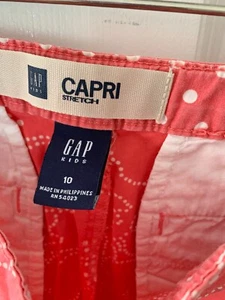 GAP Girls Capri Peach Colored Pants Kids Youth Cotton - Picture 1 of 6
