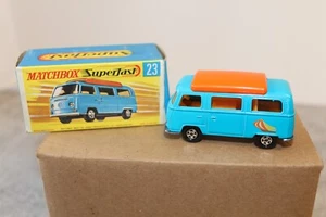 VINTAGE MATCHBOX LESNEY SUPERFAST #23 VOLKSWAEN CAMPER DIECAST 1/64 - Picture 1 of 7