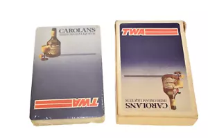 Vintage TWA Spielkarten Werbung Karolaner Irish Cream Likör - Bild 1 von 5