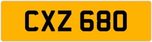 CXZ 680 C 3x3 DATELESS PRIVATE NUMBER PLATE CAM COL CHRIS CHAS CHARLIE CAL CON - Picture 1 of 1