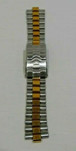 Tag Heuer BB0329 Watch Band 20mm Stainless Steel and Gold Tone - Picture 1 of 10