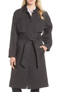 Gabardina utilitaria Badgley Mischka mezcla algodón carbón - pequeña nueva con etiquetas $259 - Imagen 1 de 7