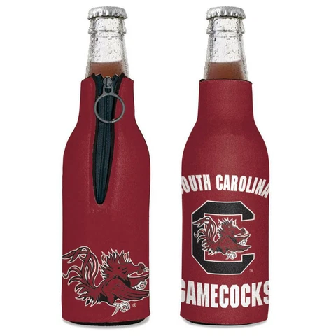 South Carolina Gamecocks 12oz Two Sided Bottle Cooler [NEW] NCAA Can Holder Foam Cover