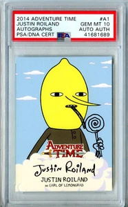 Justin Roiland Lemongrab Autograph A1 PSA 10 Gem Mint Cryptozoic Adventure Time - Picture 1 of 2