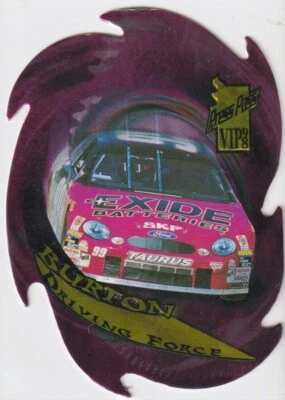 JEFF BURTON: 1999 PRESS PASS VIP DRIVING FORCE DIE CUT INSERT CARD # DF 3 - Image 1 of 2