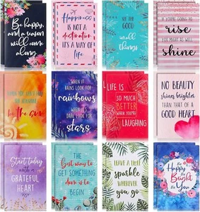 24 Pieces Inspirational Notepads Mini Motivational Notebooks Bulk Pocket Journal - Picture 1 of 3