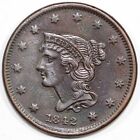 1842 1C N-2 SMALL DATE BRAIDED HAIR LARGE CENT