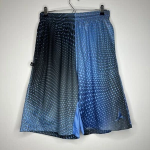 Nike Jordan Jumpman Dri Fit Basketball Shorts Blue Black M Pockets Logo - Picture 1 of 15