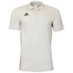 NEW Adidas Beige Polo Junior Boys Polo Short Sleeve t Shirt Top Size Age 5-6-7-8 - Picture 1 of 2