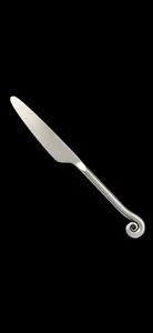 2 Rare Pottery Barn Fiddlehead Glossy French Solid Dinner Knives Coiled 9 1/4" - Picture 1 of 4