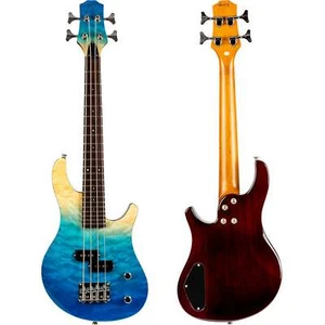 Flight Mini Bass TBL Solid Body Transparent Blue - Picture 1 of 1