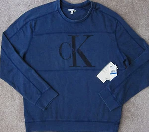 CALVIN KLEIN Jeans (Anwesen Blau) Sweatshirt / Wärmer Herren Nwt - Picture 1 of 2