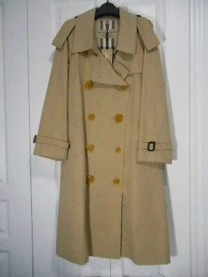Gabardina BURBERRY $2495 Halvington de gran tamaño doble botonadura nueva con etiquetas, talla 2, miel Foto 1 de 4