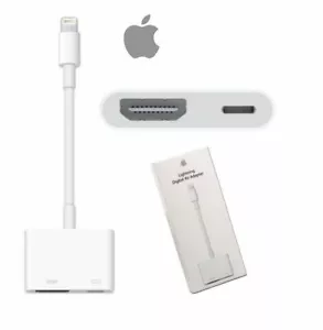 GENUINE NEW Box Apple MD826AMA HDMI Lightning Digital AV TV Adapter Converter - Picture 1 of 3