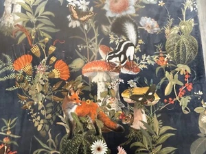 Woodland Country Velvet Super Soft Curtain Blind Upholstery Fabric - Picture 1 of 9