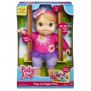 Baby Alive Plays And Giggles Blonde Baby Doll Talking New Year 2013 - Picture 1 of 7