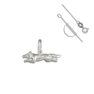 VENTA Collar Colgante Dije Zorro Correr Vintage Plata Esterlina 925 NUEVO Diseño - Imagen 1 de 4