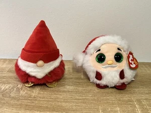 TY Puffies (Beanie Balls) SET di 2 Uscite Natale 2022 (Gnorbie & Kris) - Foto 1 di 10