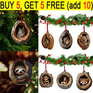 Animal Christmas Ornament Lifelike Animal 2D Designs For Your Christmas Tree New - Picture 1 of 36