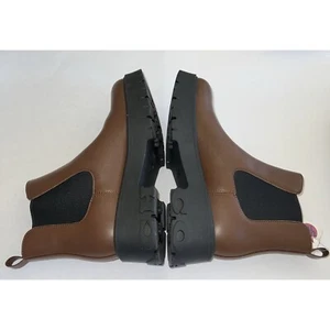 Coach Reid Walnut Leather Bootie Women's CM588 Size 8.5 NEW - Picture 1 of 12