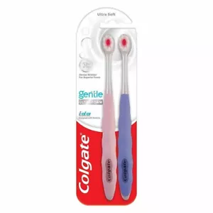 Colgate Gentle UltraFoam Ultra Soft Bristles Manual Toothbrush for adults, 2 Pcs - Picture 1 of 7