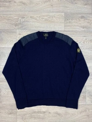Belstaff Kerrigan Men’s Navy Crew Neck Sweater - Size L - Image 1 of 4