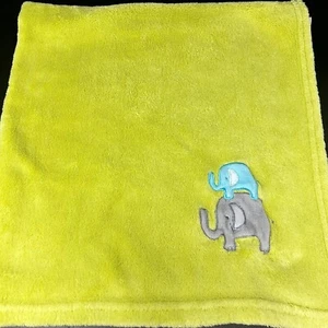 Circo Target Green Baby Blanket Gray Blue Stacked Elephants Lovey Security - Picture 1 of 4
