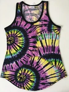 PICCOLA CANOTTIERA LuLaRoe ~ MOTIVO TIE DYE MULTICOLORE ~ taglie 4-6; nuova con etichette - Foto 1 di 2
