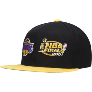 Los Angeles Lakers Hat Cap 2001 NBA Finals Snapback Black Mitchell & Ness - Picture 1 of 5