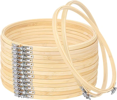 15 Pieces 10 Inch round Embroidery Hoops, Adjustable Circle Cross Stitch Hoop Em - Image 1 of 4