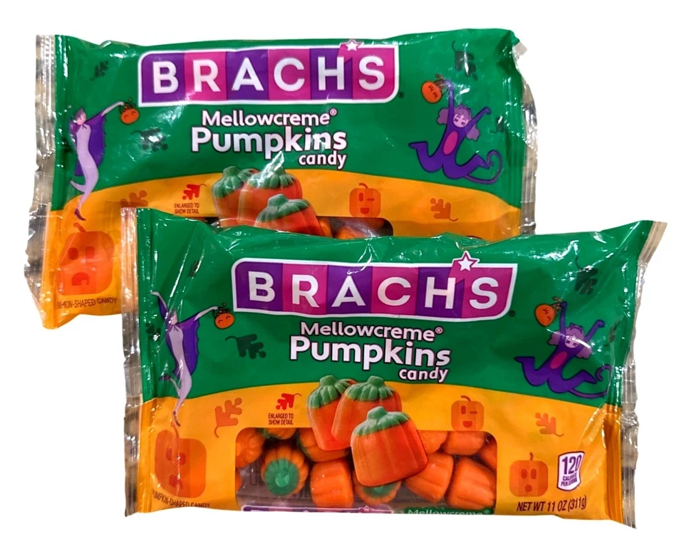 17 Brach's Mellowcreme Pumpkins 11 Oz Bag - Made With Real Honey Halloween Candy