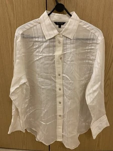 Massimo Dutti Womens Shirt Cream Size L - Picture 1 of 4