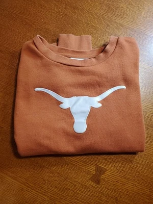 Sudadera Champion tejido inverso Texas Longhorns para mujer bordada mediana Foto 1 de 4