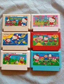Lot 6 FC Hello Kitty Kero Kero Keroppi Tabo Sanrio Nintendo Famicom Japan Game