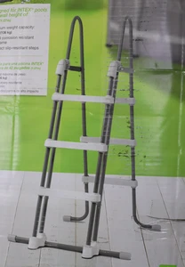 Intex Deluxe Pool Ladder w/  Removable Steps for 42in & 36in Depth Pools #28075E - Picture 1 of 4