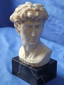 Statua A. Santini Busto Italiano Scultura David Michelangelo Italia Alabastro - Foto 1 di 10