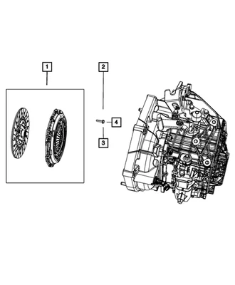 Kit de embrague de disco y placa de presión Mopar original 52104889AA Foto 1 de 3